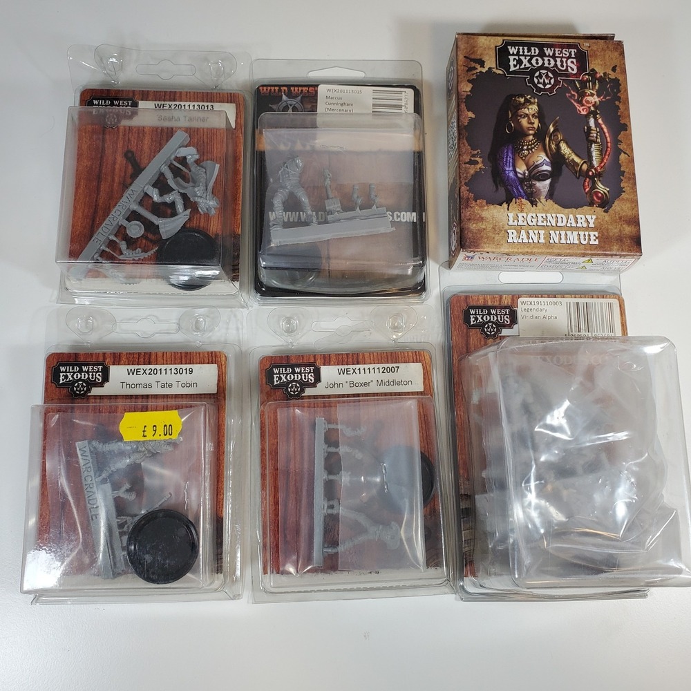 Wild West Exodus Lot 6 Miniatures 35mm Sasha Marcus Rani Thomas Boxer Alpha New